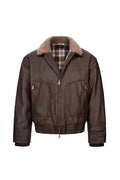 CATSSTAC Safari B2 Wool-Lined Washed Faux Leather Jacket