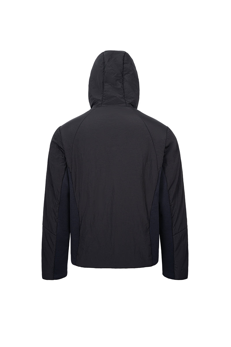 CATSSTAC Mist Wool-Lined Hooded Seamless Knit Puffer Jacket
