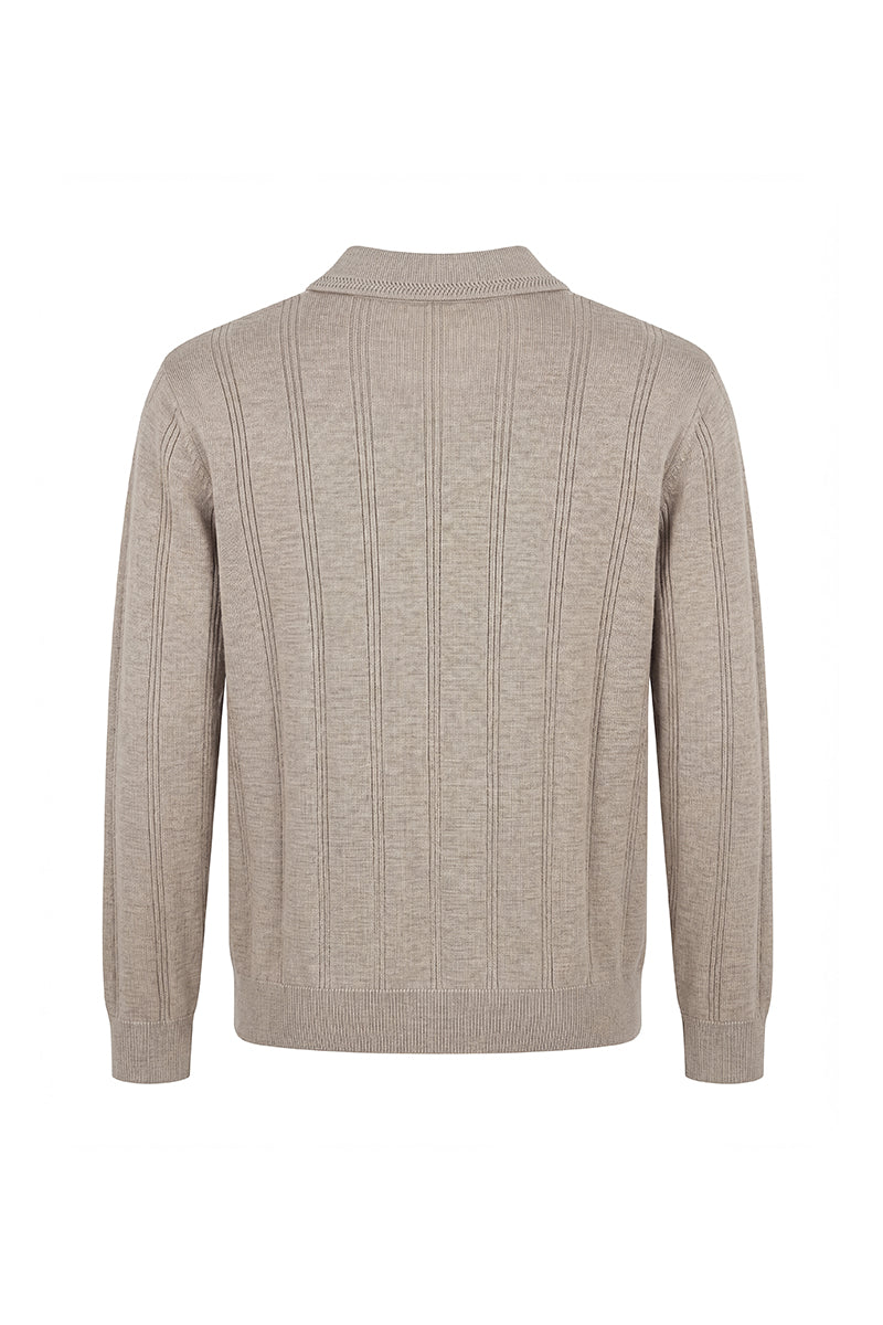 CATSSTAC Seagull-collar long-sleeve top in a silk-wool blend