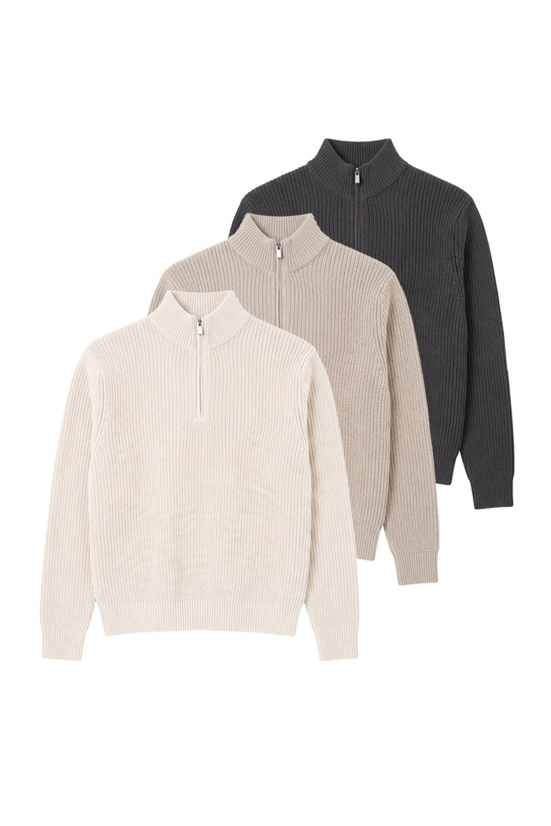 CATSSTAC Sunny Suede-Trimmed Stand-Collar Wool Blend Sweater