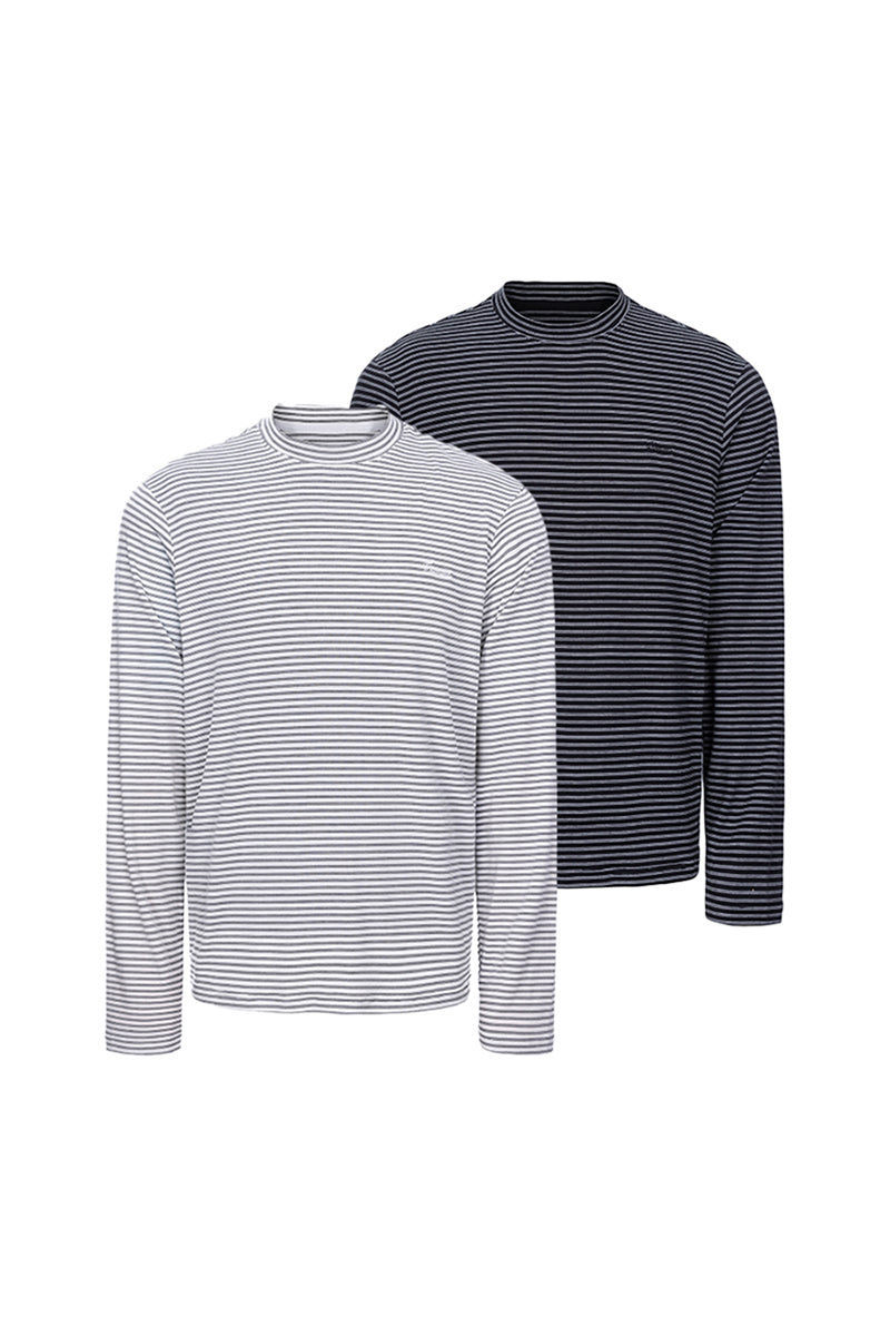 CATSSTAC Silk-cotton-wool striped base layer top