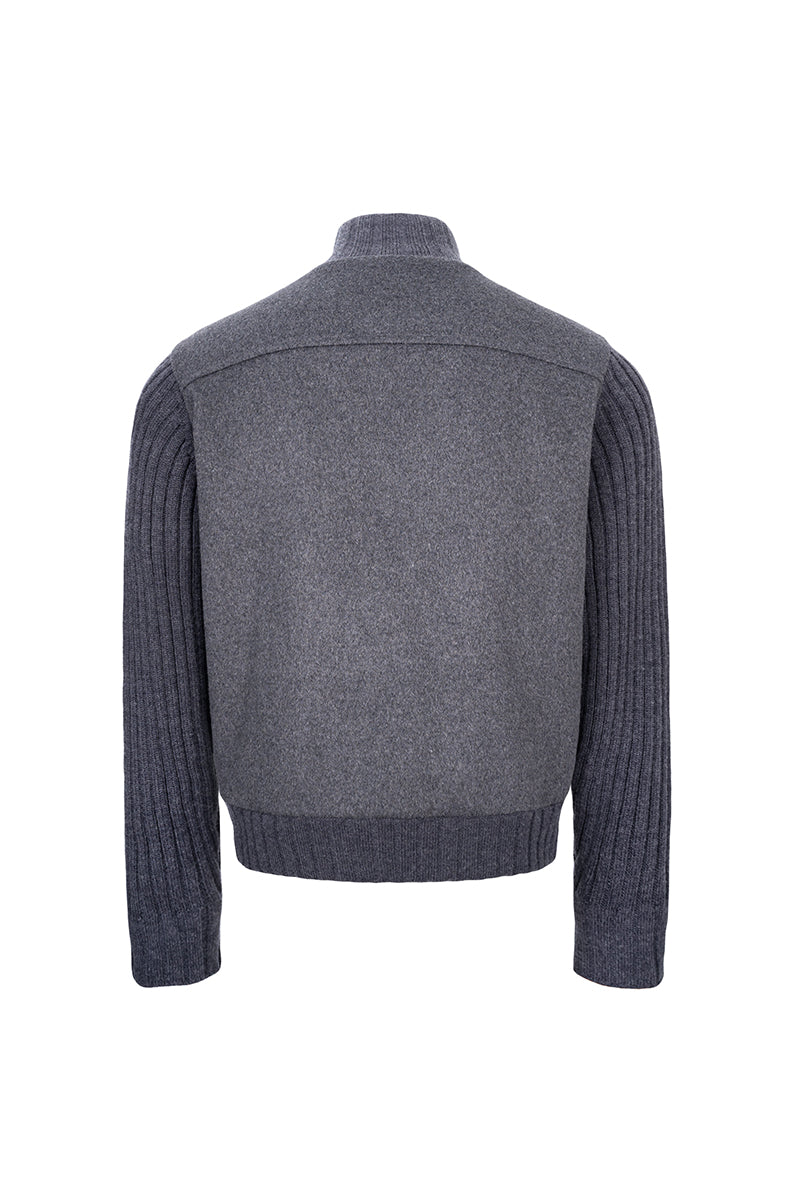 CATSSTAC Twilight Cloud 50% Wool-Blend Knit-Sleeve Jacket