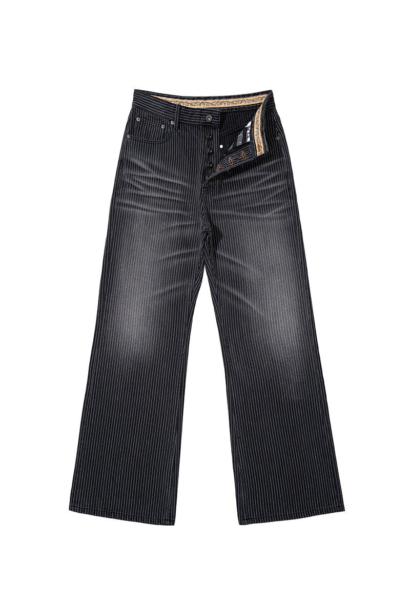 CATSSTAC Gilded Stripe A-Line Bootcut Jeans