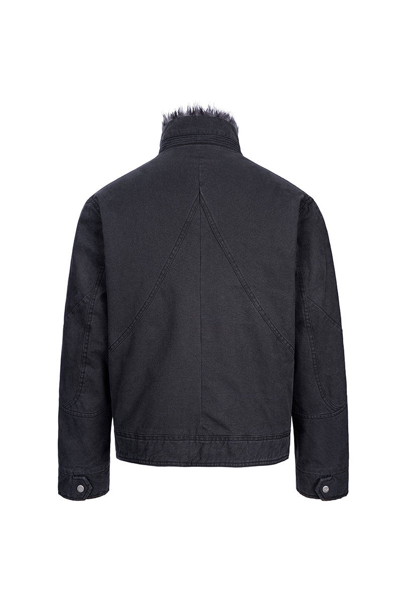 CATSSTAC Nightstrike Leopard-Lined Heavyweight Washed Canvas Jacket