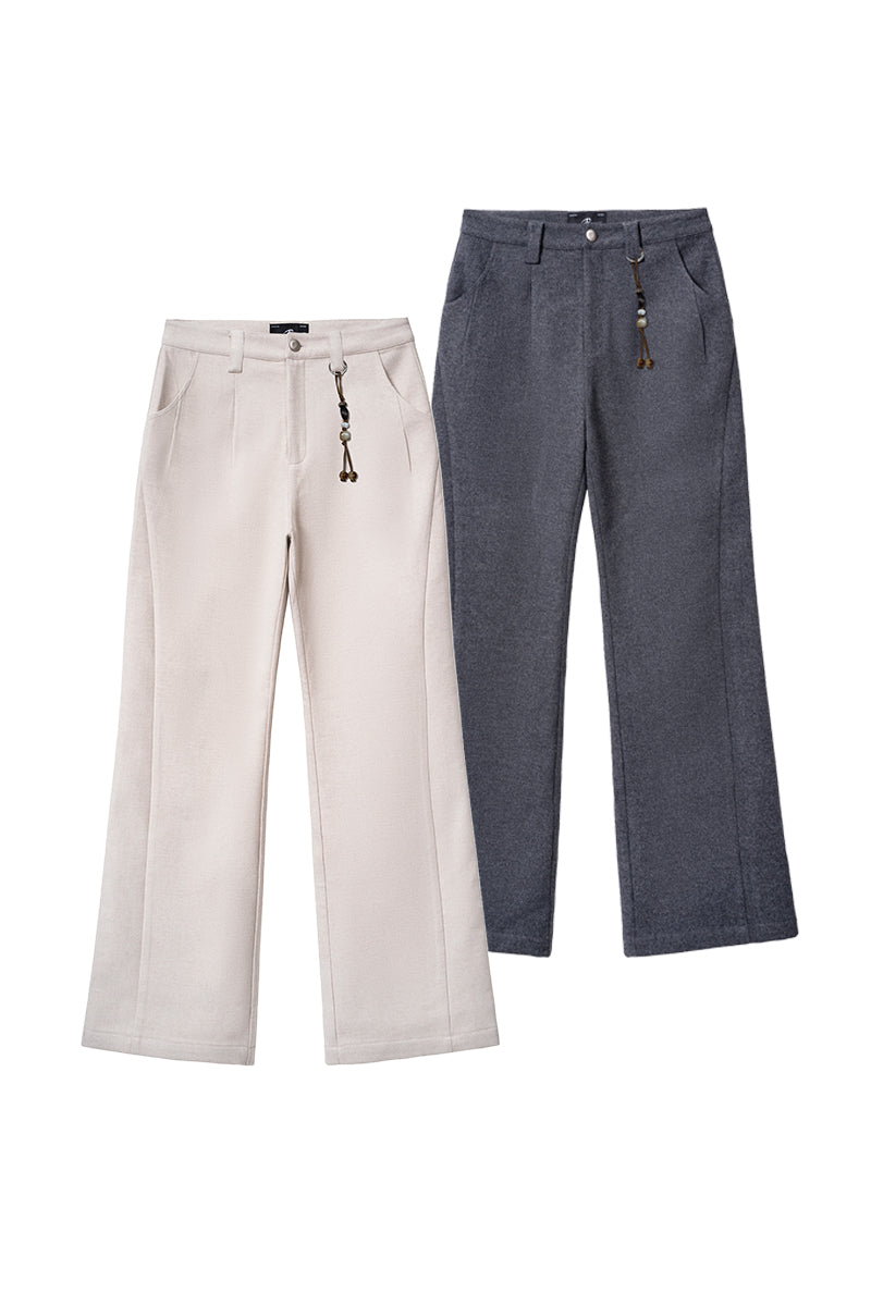 CATSSTAC Traveler Wool-Blend Tailored Wide-Leg Trousers