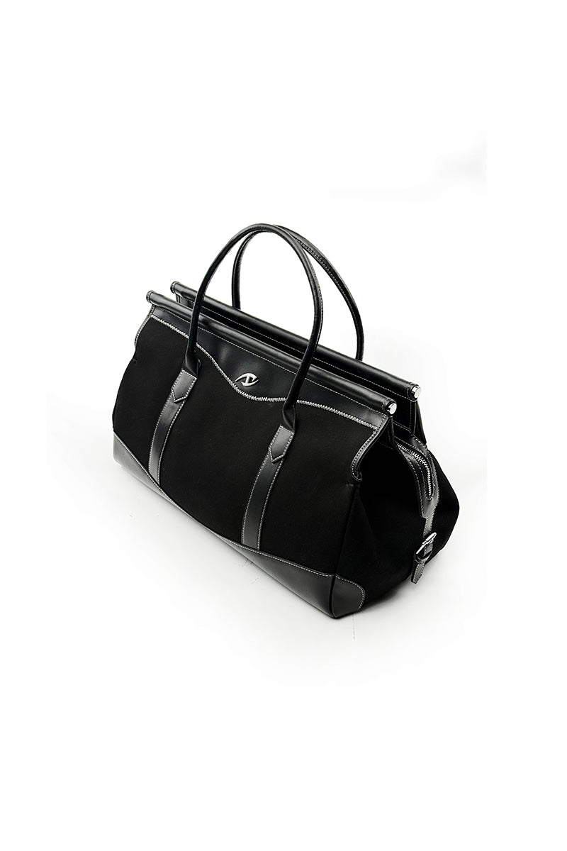 CATSSTAC Odyssey Contrast-Stitch Canvas Travel Tote Bag