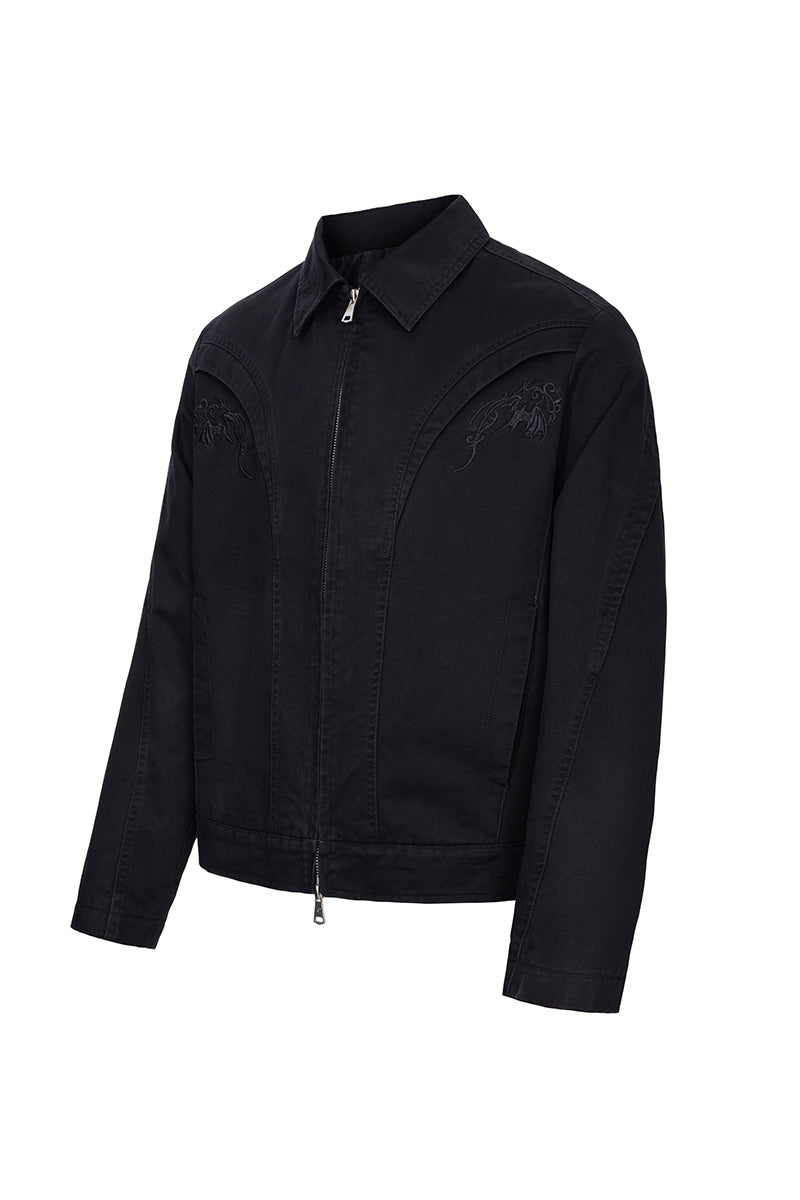 CATSSTAC Bat Shadow Washed Canvas Work Jacket