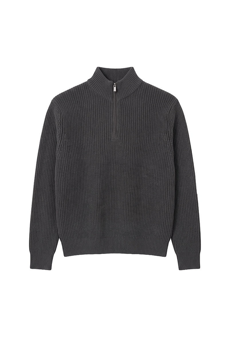 CATSSTAC Sunny Suede-Trimmed Stand-Collar Wool Blend Sweater