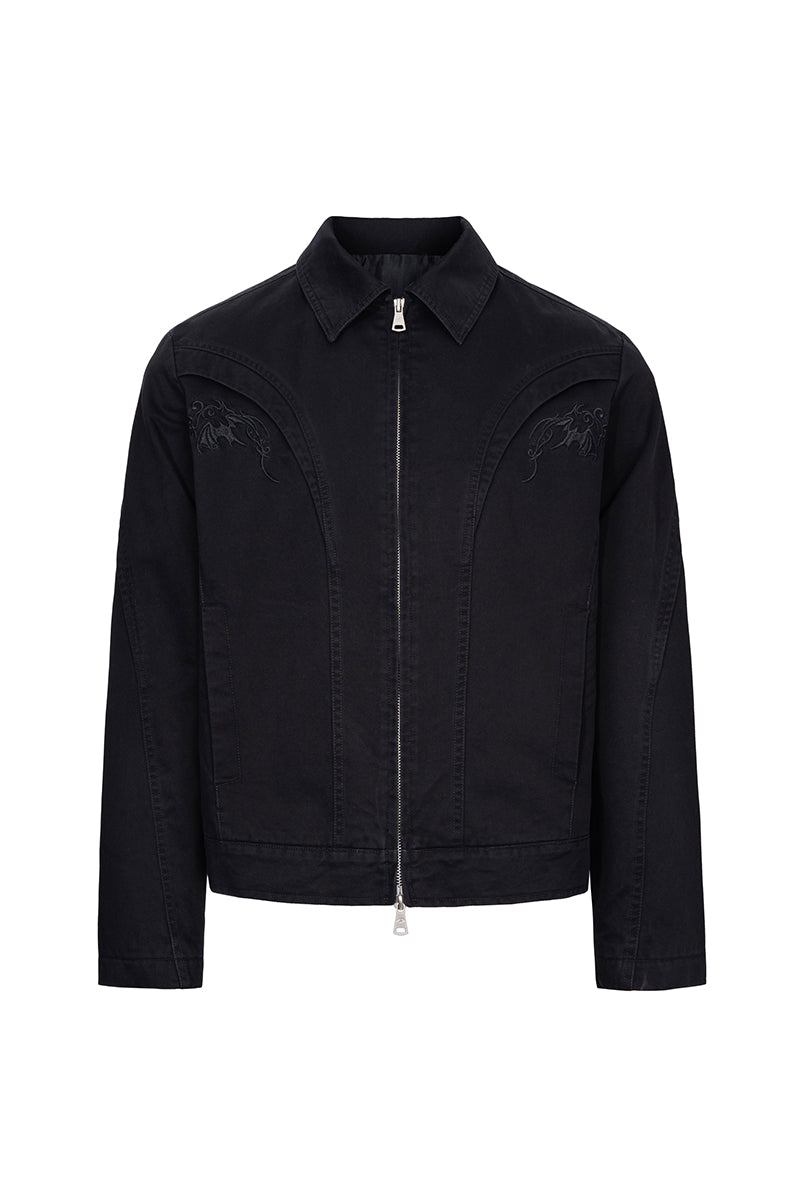 CATSSTAC Bat Shadow Washed Canvas Work Jacket