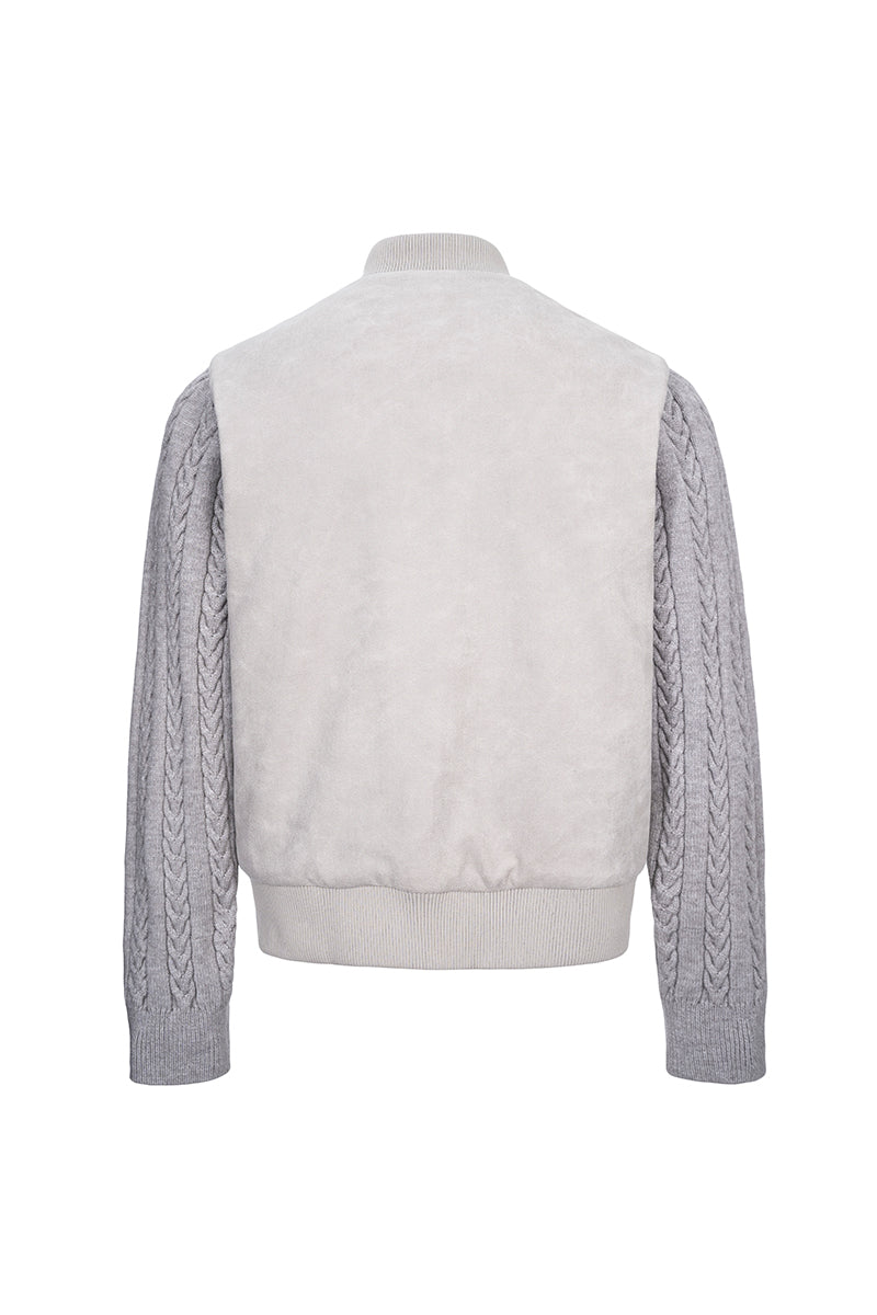 CATSSTAC Berlin Knit-Sleeve Wool-Lined Bomber Jacket