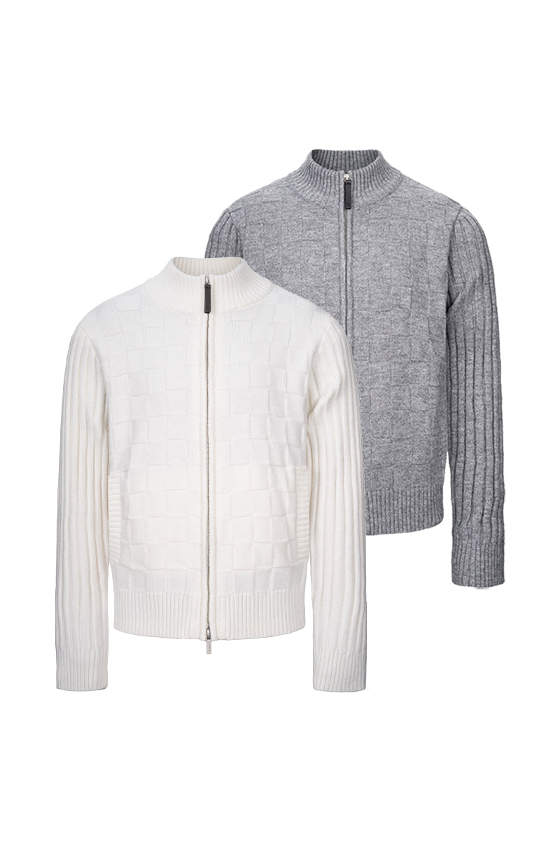 CATSSTAC Checkered wool-blend cardigan