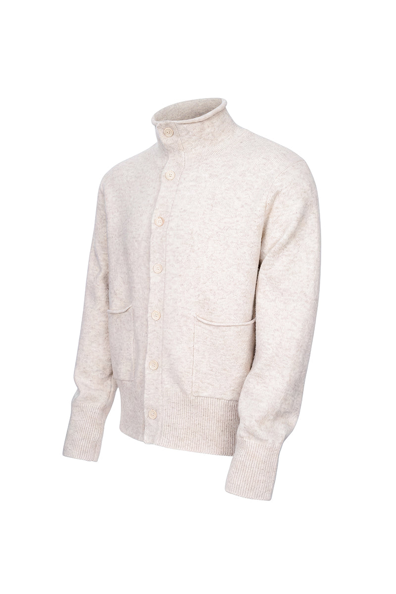 CATSSTAC Collared knit wool cardigan