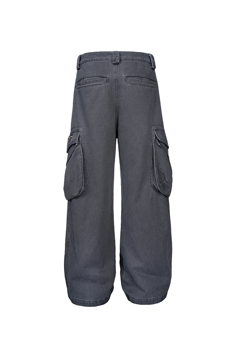CATSSTAC Curved-seam cargo pants with side pockets