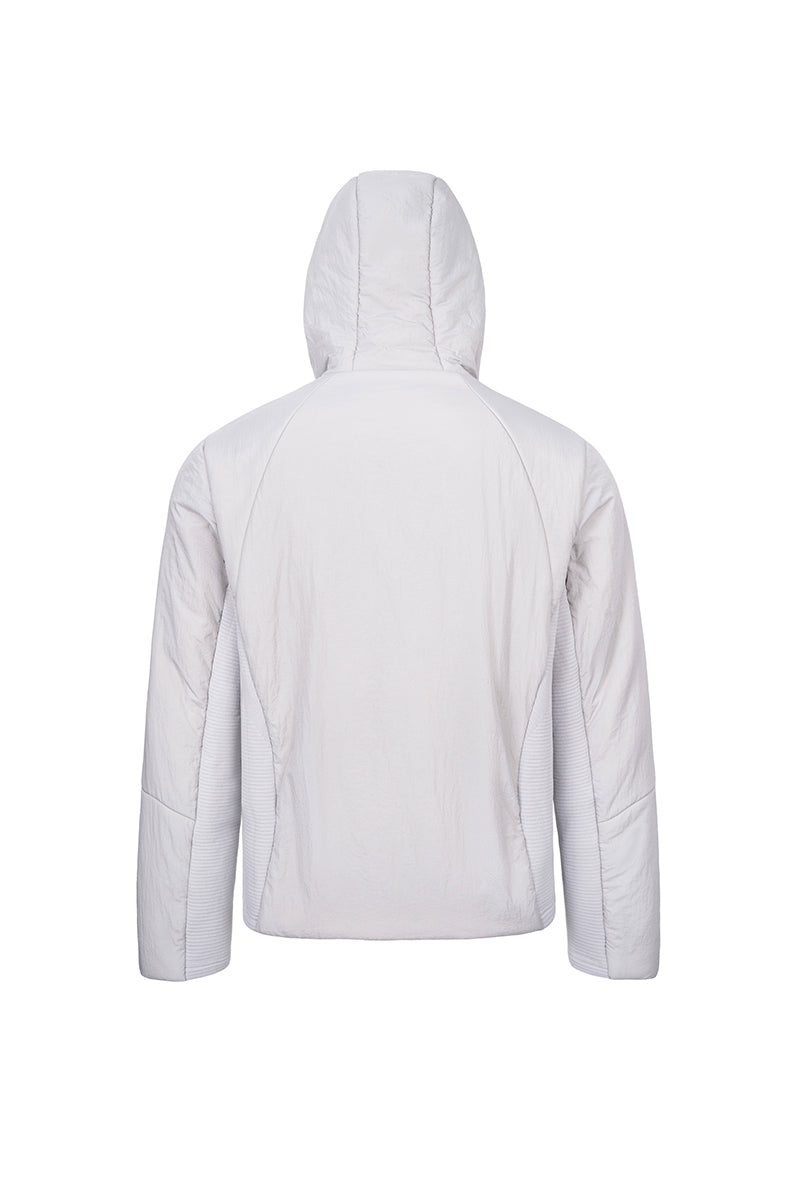 CATSSTAC Mist Wool-Lined Hooded Seamless Knit Puffer Jacket