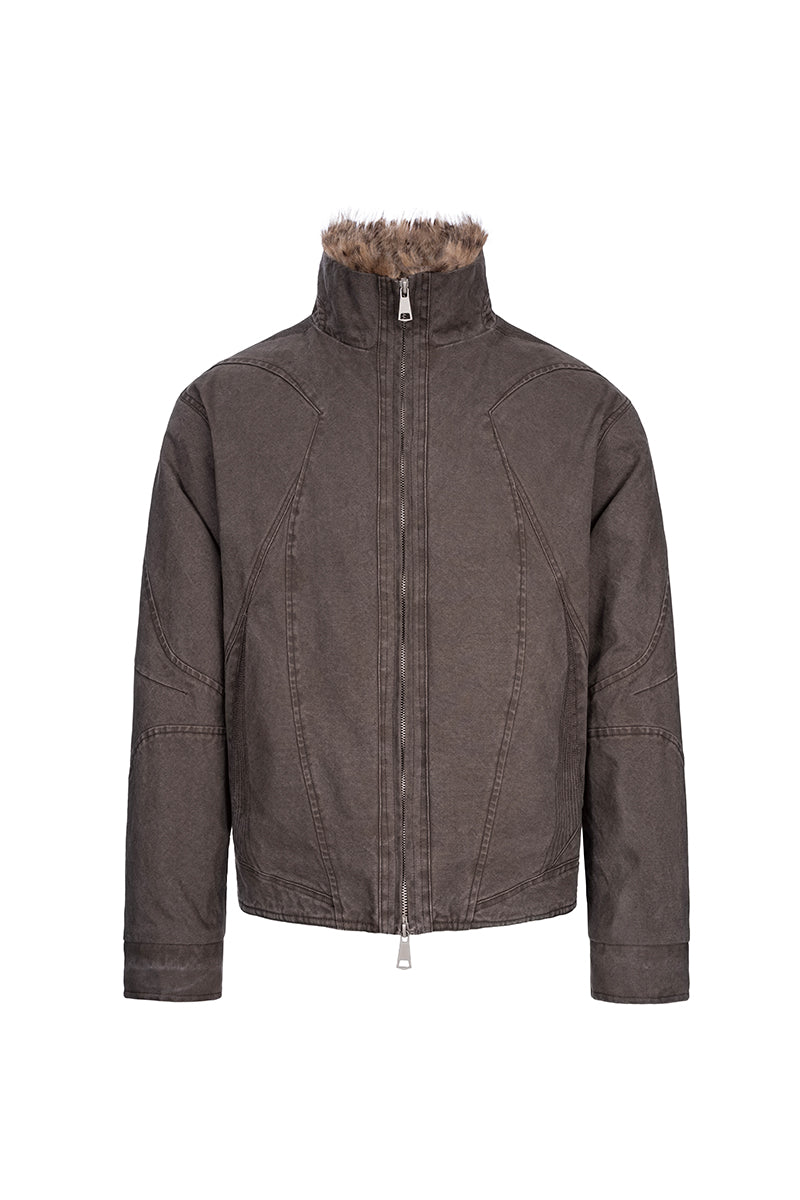 CATSSTAC Nightstrike Leopard-Lined Heavyweight Washed Canvas Jacket