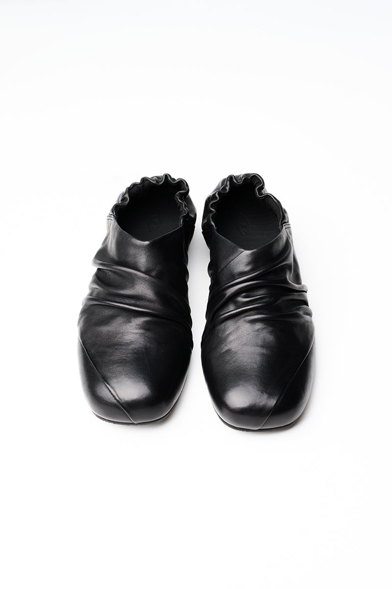 CATSSTAC Prussia Pleated Washed Horse Leather Slip-On Shoes