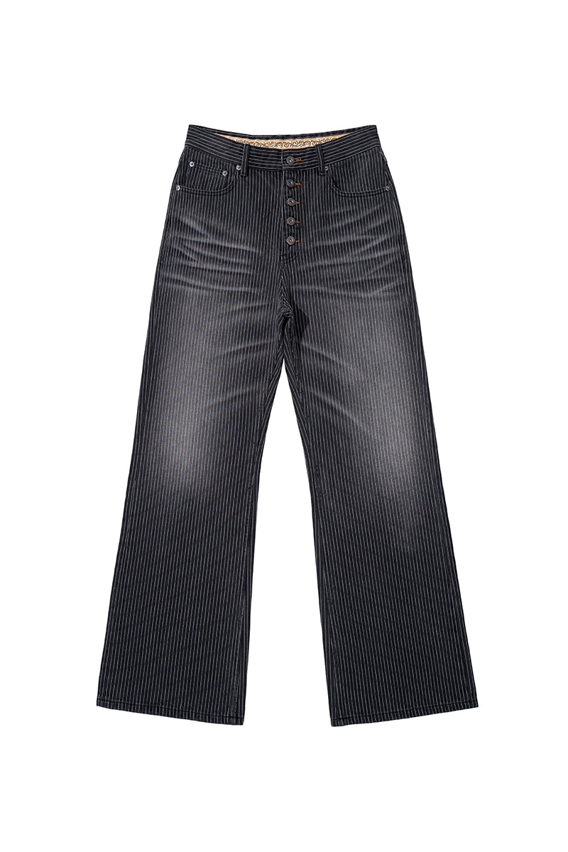 CATSSTAC Gilded Stripe A-Line Bootcut Jeans