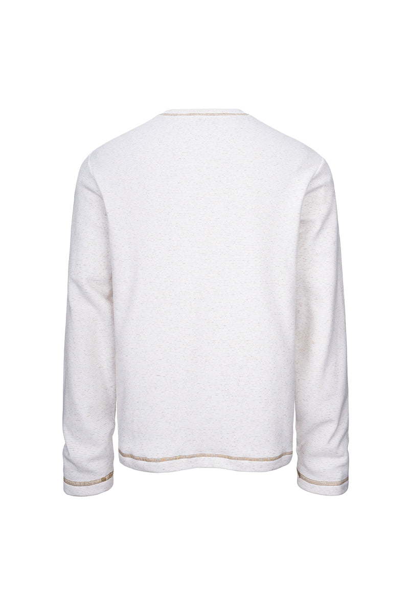 CATSSTAC Dusk Linen Fleece Striped Henley