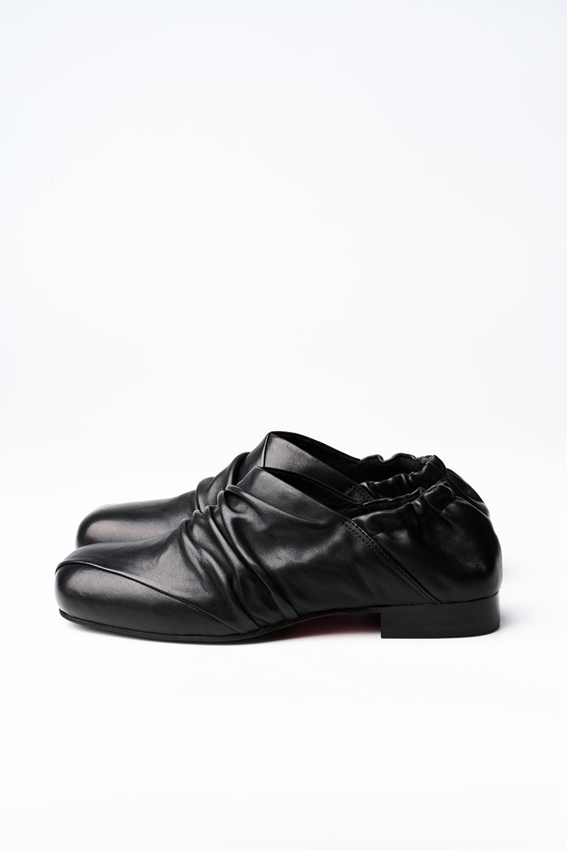 CATSSTAC Prussia Pleated Washed Horse Leather Slip-On Shoes