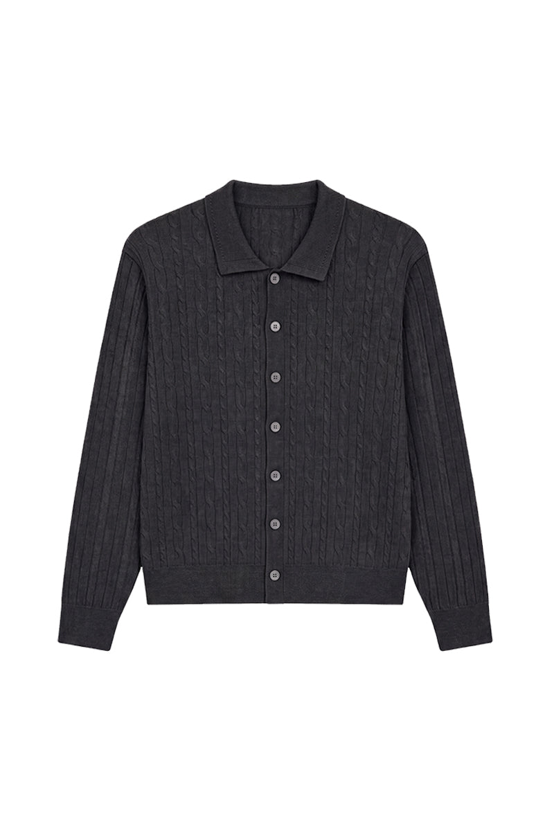 CATSSTAC Mercerized wool cable-knit cardigan