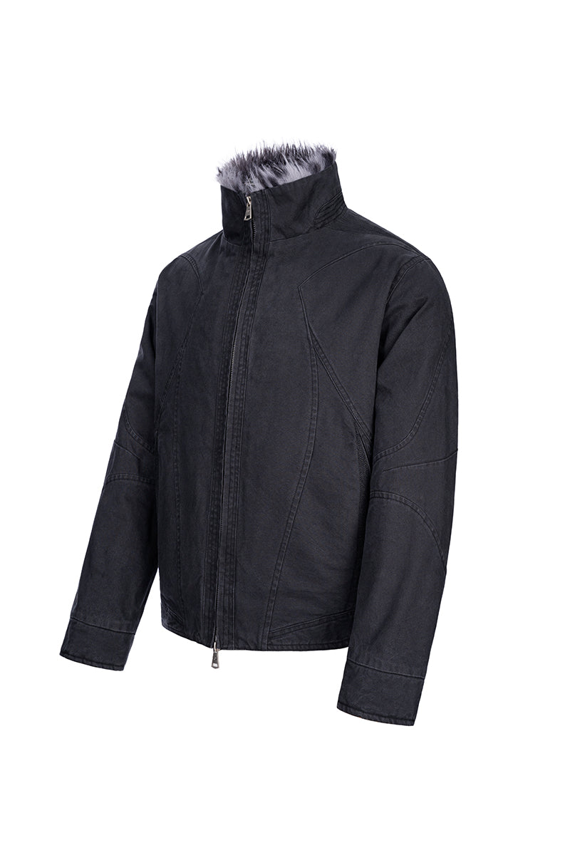 CATSSTAC Nightstrike Leopard-Lined Heavyweight Washed Canvas Jacket