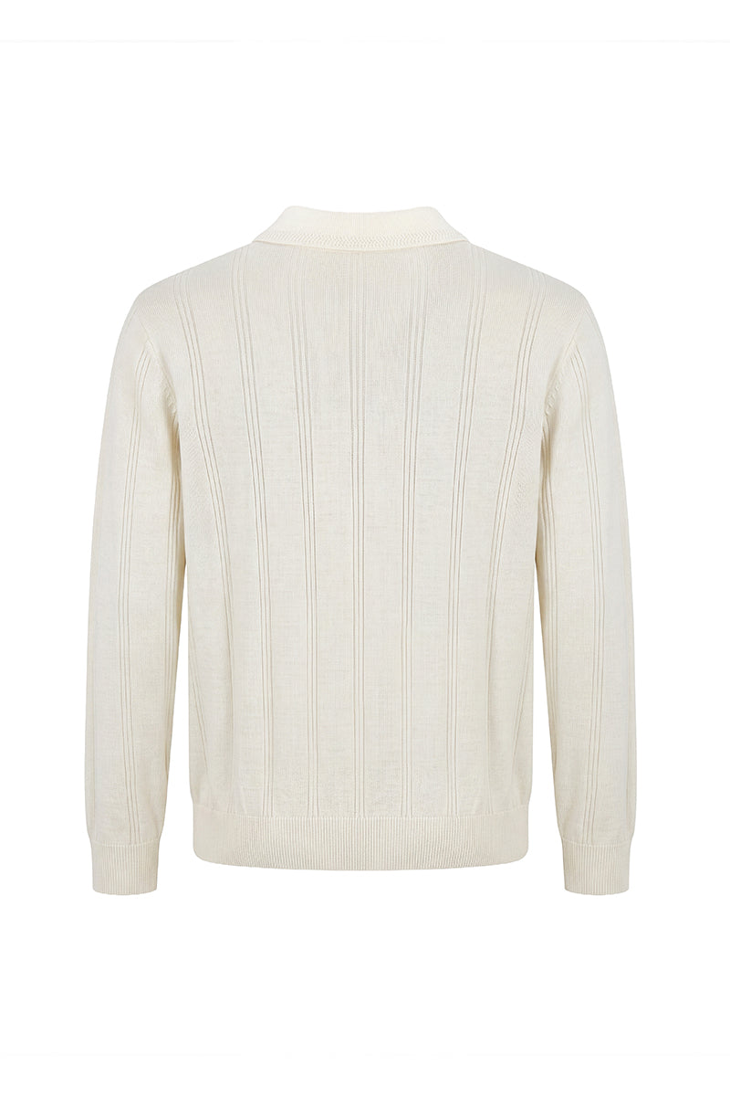 CATSSTAC Seagull-collar long-sleeve top in a silk-wool blend