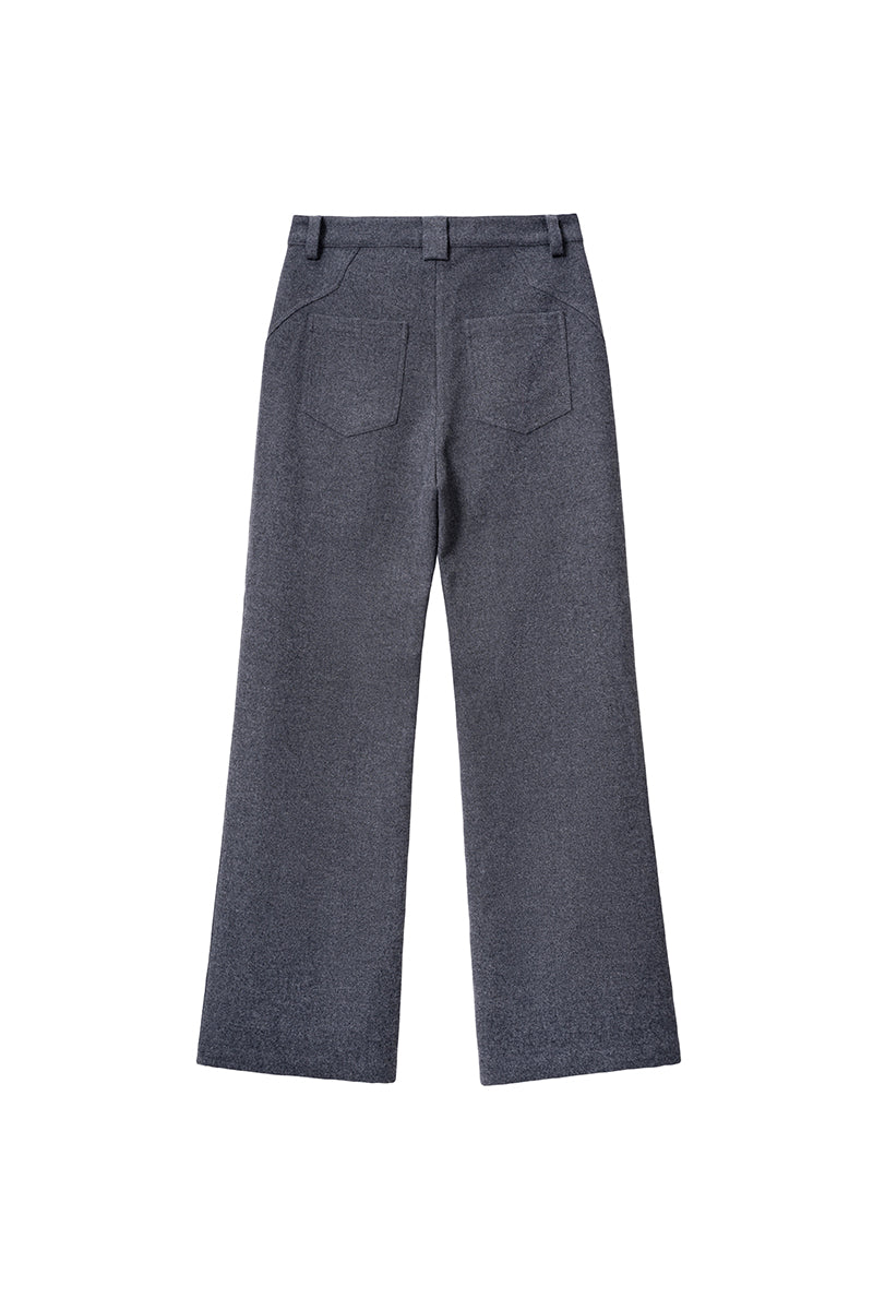 CATSSTAC Traveler Wool-Blend Tailored Wide-Leg Trousers