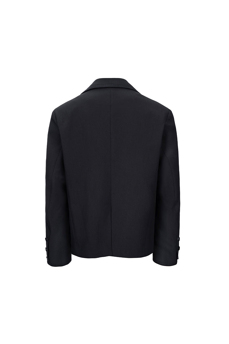 CATSSTAC Faux Two-Piece Structured-Shoulder Blazer