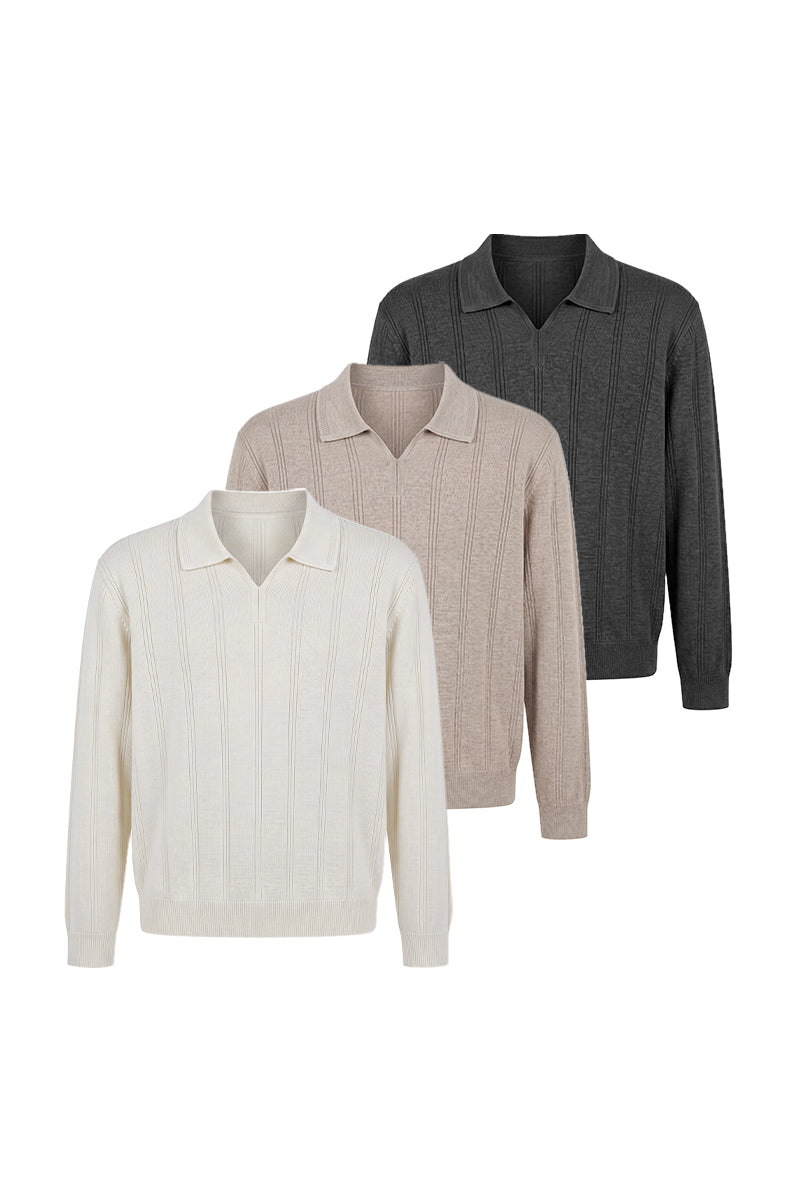 CATSSTAC Seagull-collar long-sleeve top in a silk-wool blend
