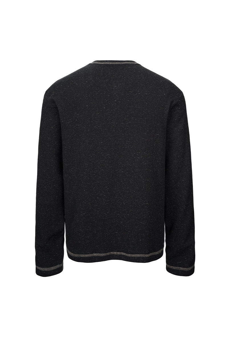 CATSSTAC Dusk Linen Fleece Striped Henley
