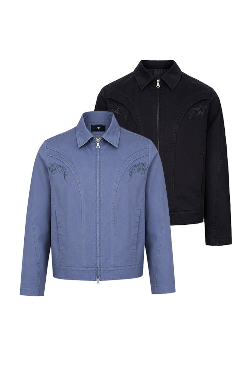 CATSSTAC Bat Shadow Washed Canvas Work Jacket