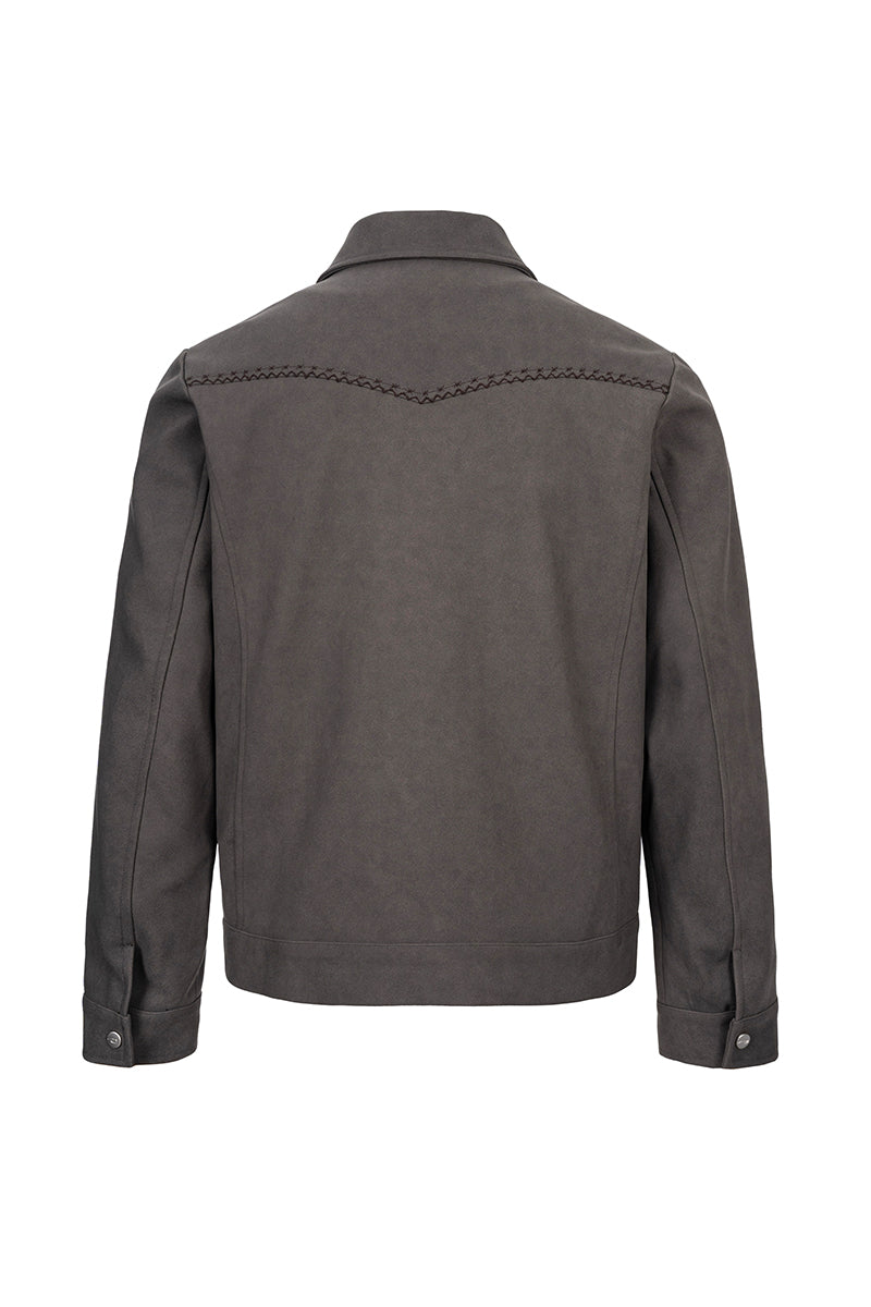 CATSSTAC Suede Embroidered Harrington Jacket