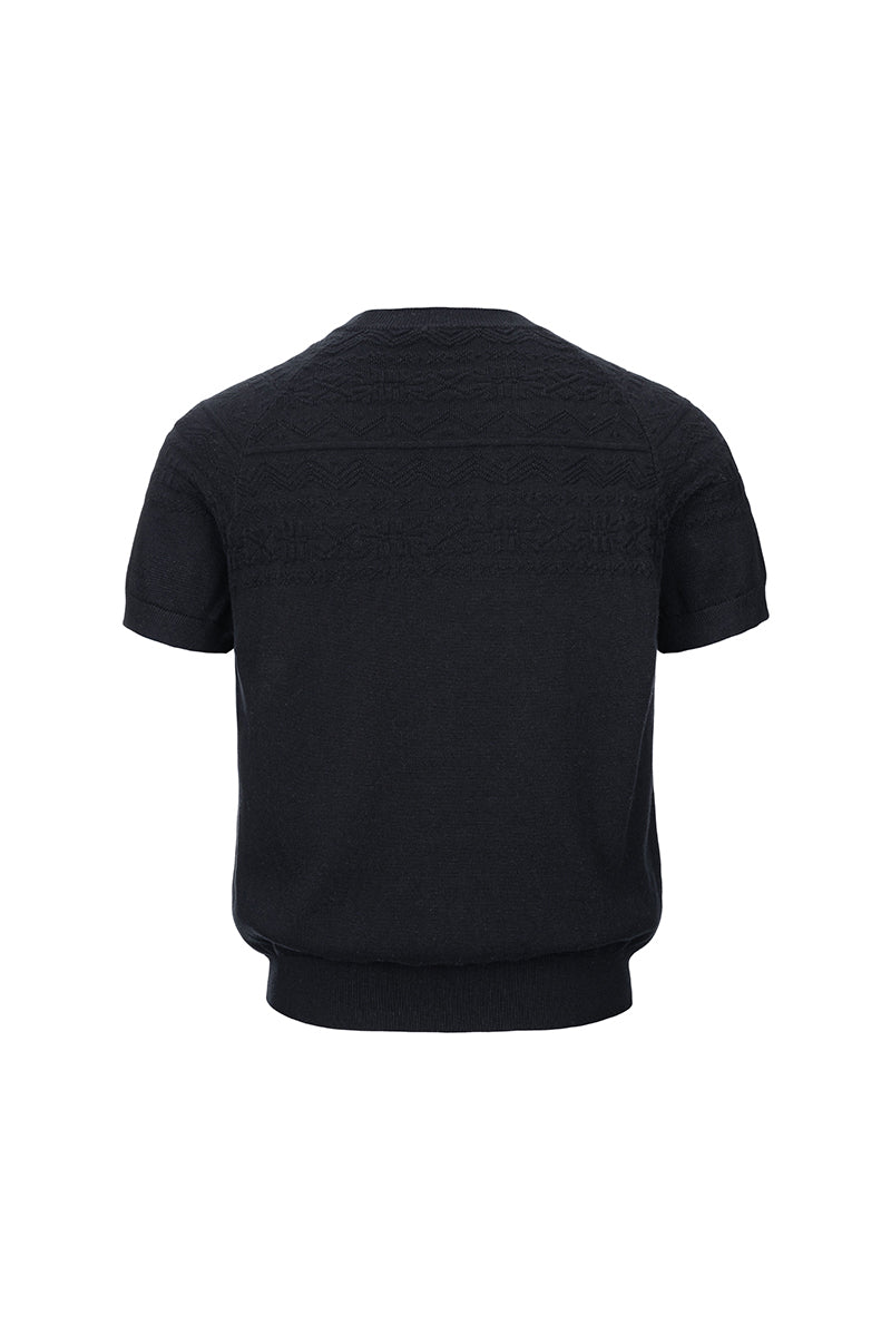 CATSSTAC Cashmere Fair Isle Short-Sleeve Top