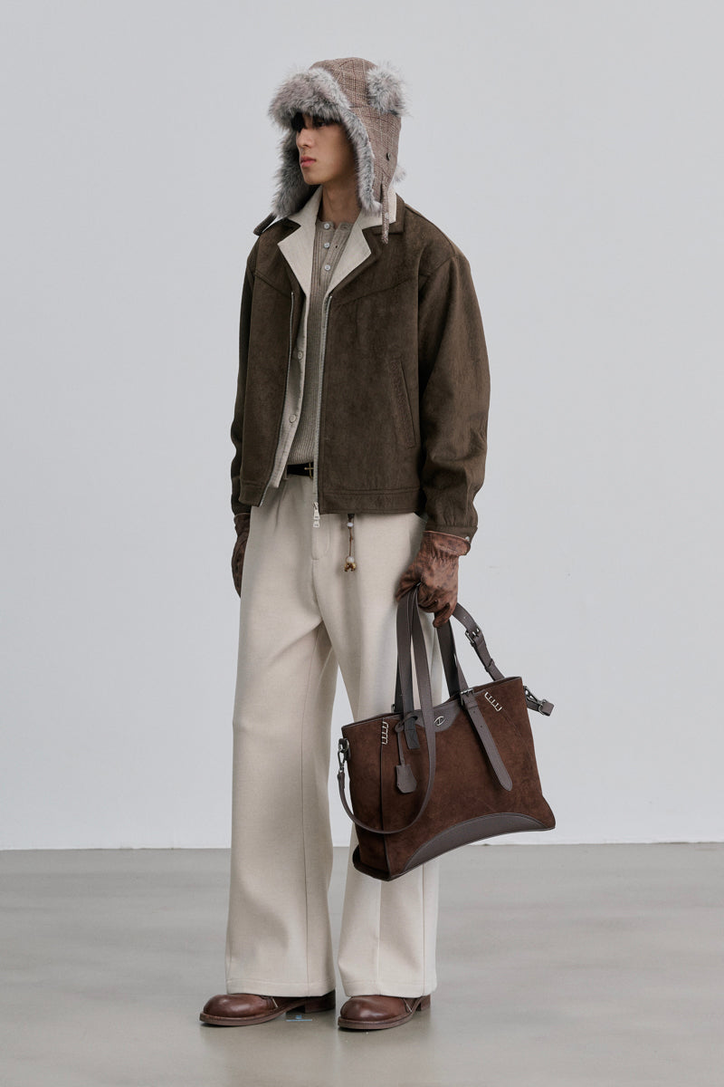 CATSSTAC Traveler Wool-Blend Tailored Wide-Leg Trousers