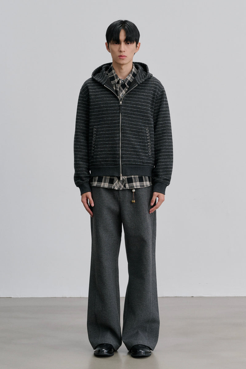 CATSSTAC Traveler Wool-Blend Tailored Wide-Leg Trousers