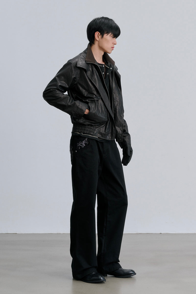 CATSSTAC Peregrine Faux-Layered PU Leather Jacket