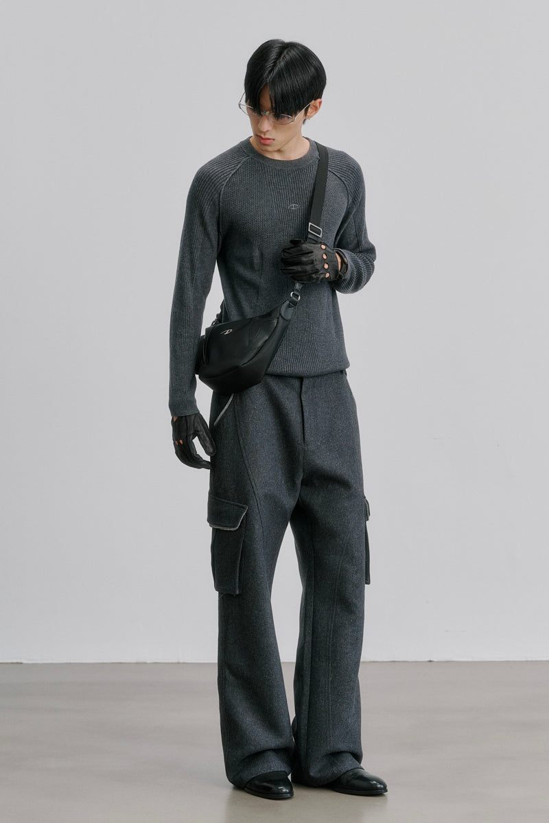 CATSSTAC Inkwhisper Wool-Blend Colorblock Utility Pants