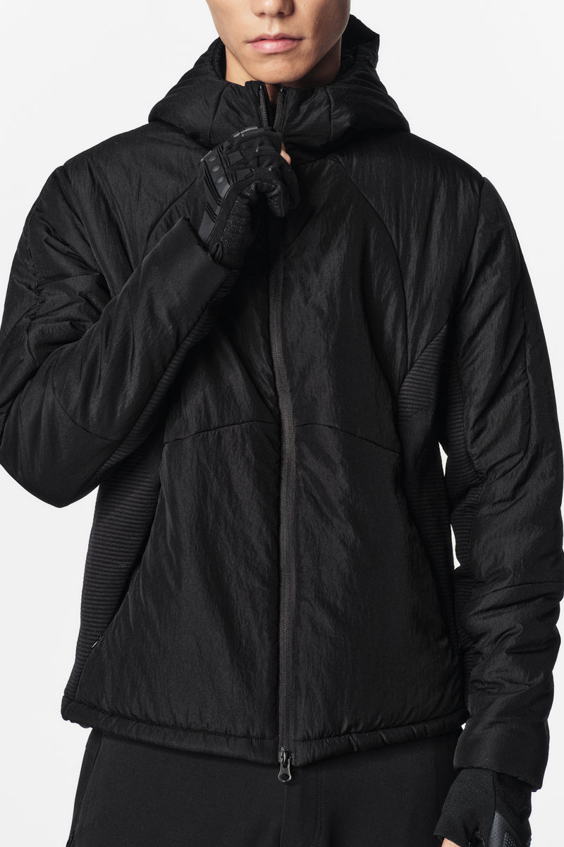 CATSSTAC Mist Wool-Lined Hooded Seamless Knit Puffer Jacket