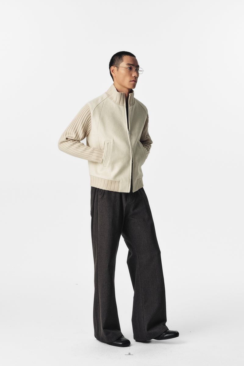 CATSSTAC Twilight Cloud 50% Wool-Blend Knit-Sleeve Jacket