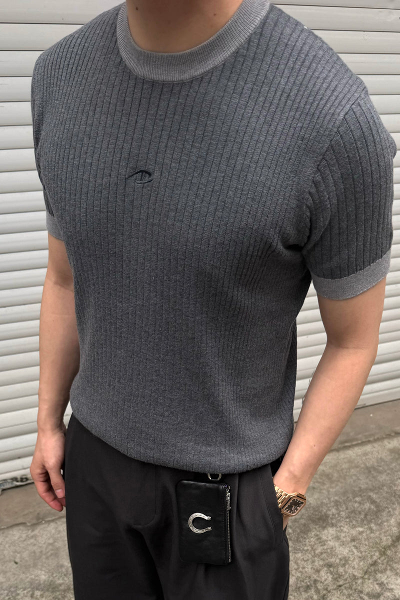 CATSSTAC Short-sleeve wool-acrylic blend shirt