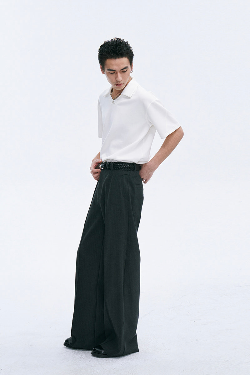 CATSSTAC A-line striped trousers