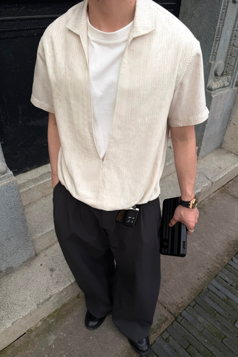 CATSSTAC Striped two-piece shirt