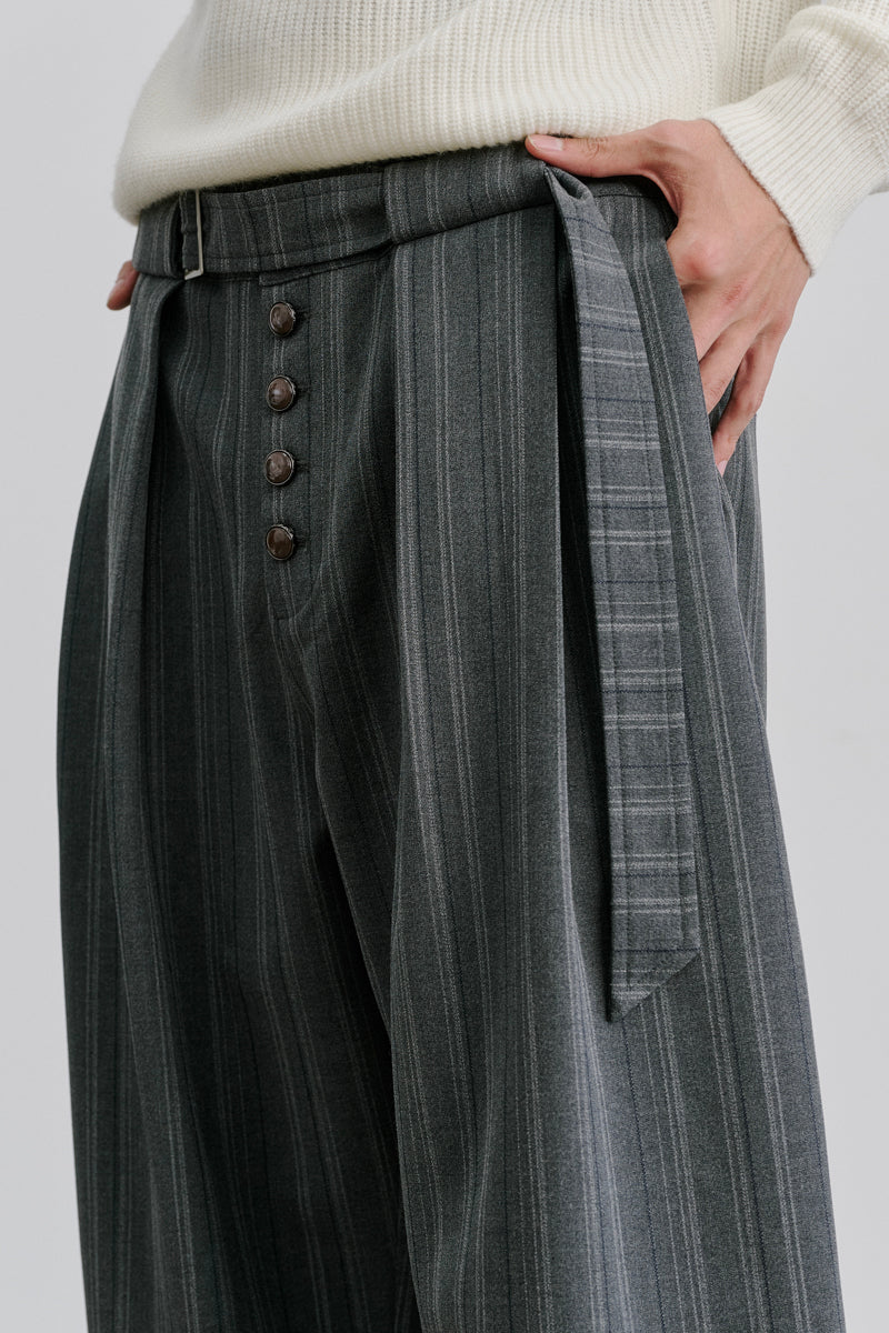 CATSSTAC CATSSTAC Dzi Dark-Stripe Wide-Leg Trousers