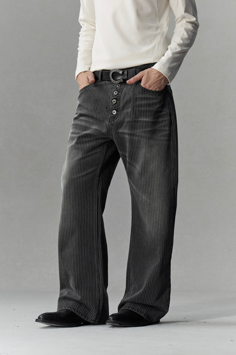 CATSSTAC Gilded Stripe A-Line Bootcut Jeans