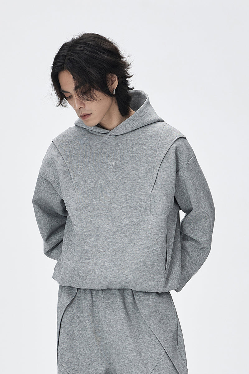 CATSSTAC detachable panel cut space cotton sweatshirt