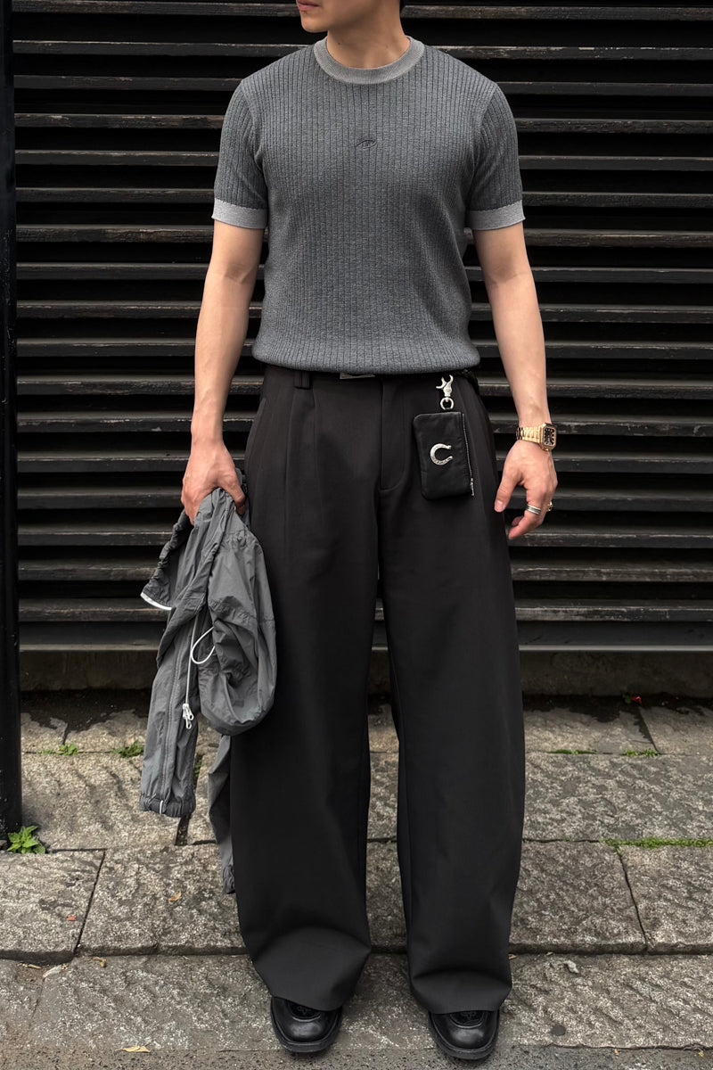 CATSSTAC  Tencel wool curved crease dress pants