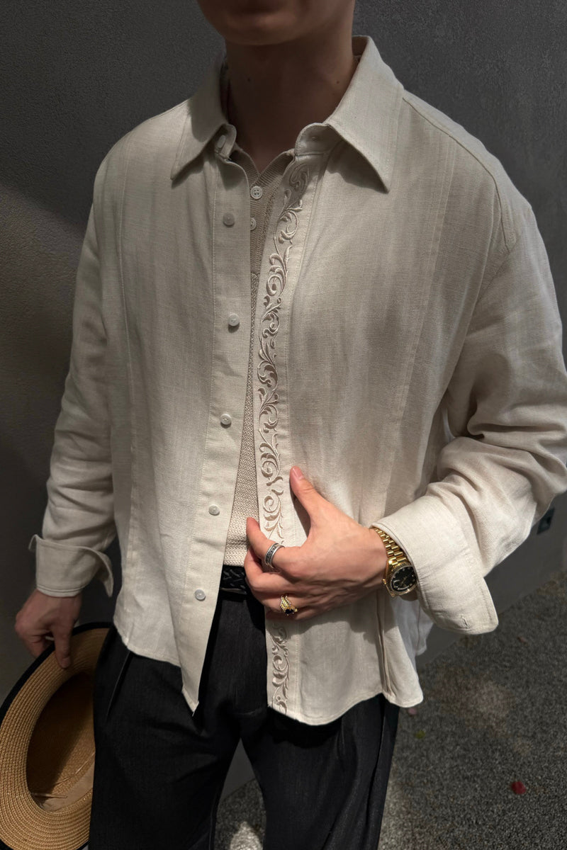 CATSSTAC Tencel and linen shirt
