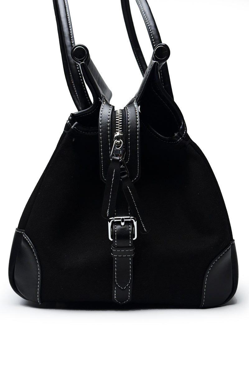 CATSSTAC Odyssey Contrast-Stitch Canvas Travel Tote Bag