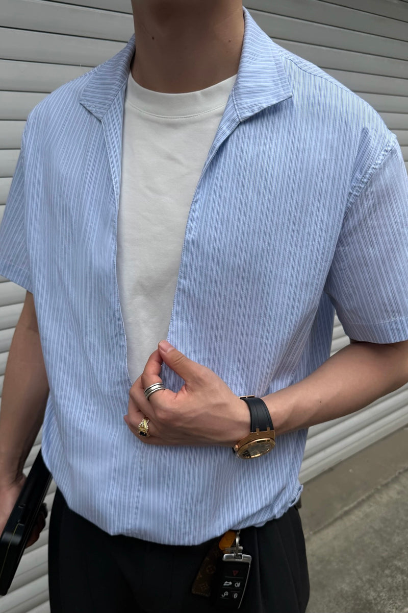 CATSSTAC Striped two-piece shirt