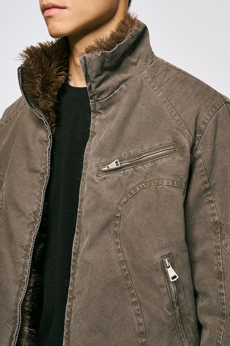 CATSSTAC Washed Thick Hooded Canvas Jacket